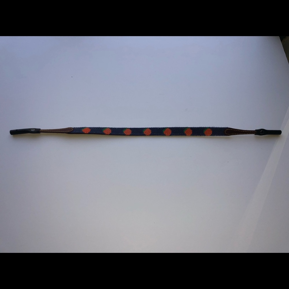 Navy & Orange Needlepoint Sunglass Strap